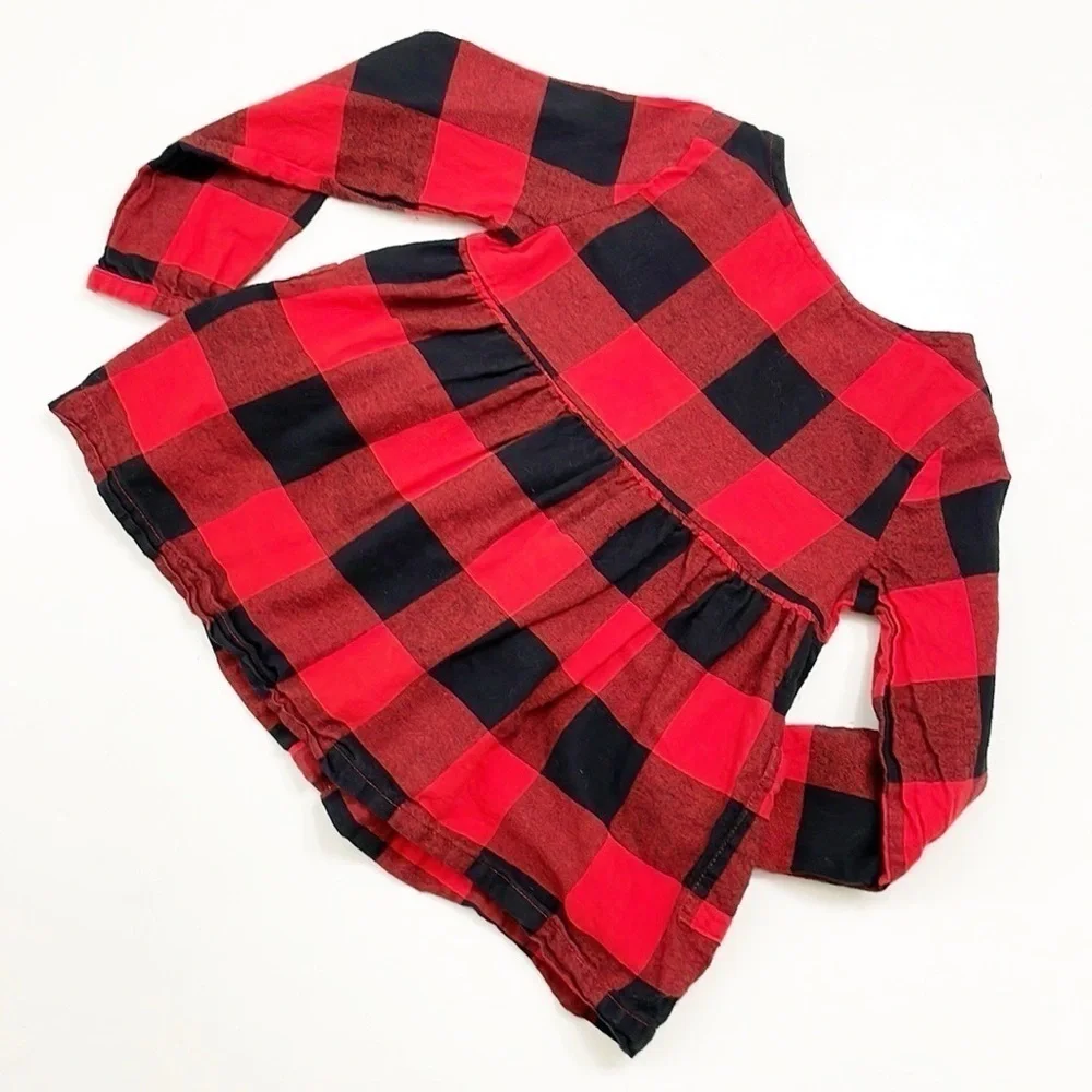 Carter’s toddler girls plaid long sleeve top